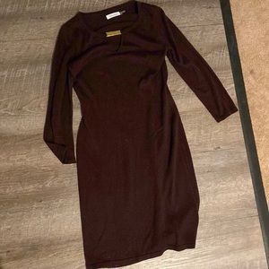 Calvin Klein Burgundy sweater dress